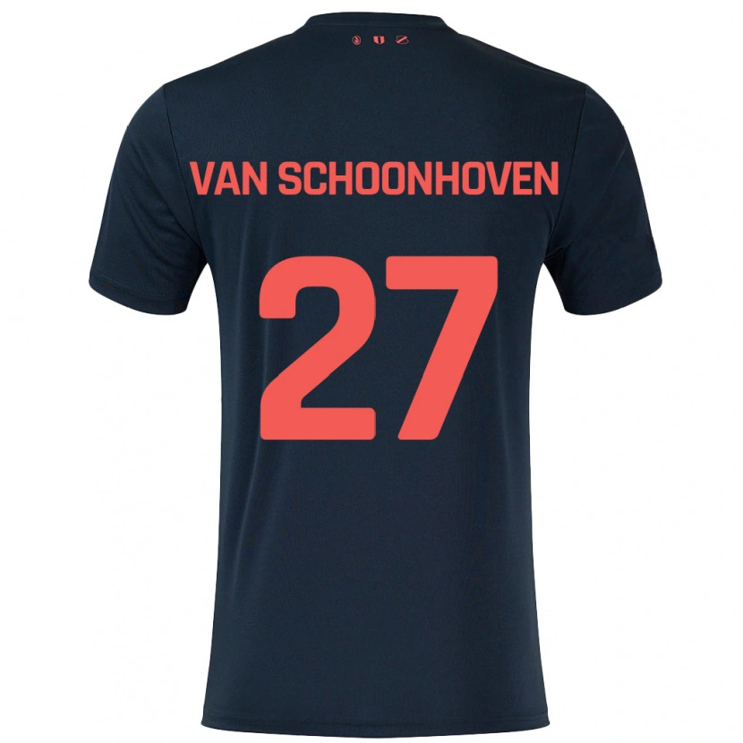 DanxenメンズNurija Van Schoonhoven#27黒 赤アウェイシャツ2024/25ジャージーユニフォーム