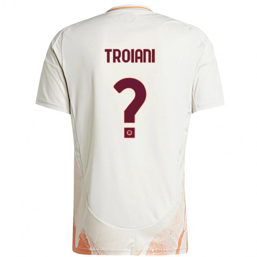 DanxenメンズNicolò Troiani#0クリーム ホワイト オレンジアウェイシャツ2024/25ジャージーユニフォーム