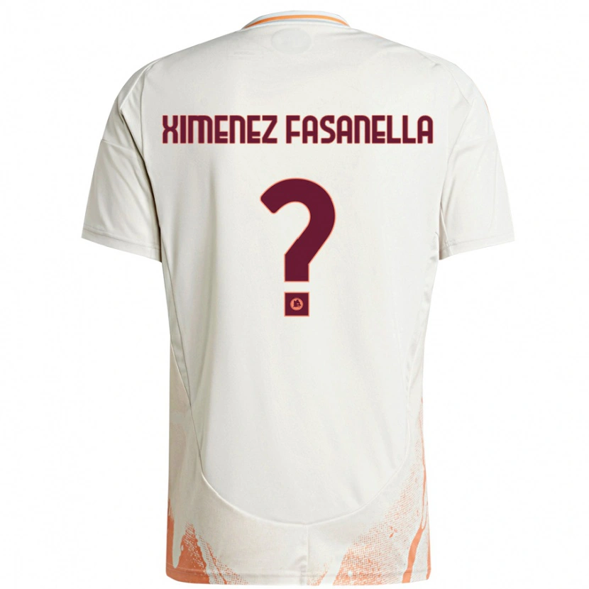 DanxenメンズRafael Ximenez Fasanella#0クリーム ホワイト オレンジアウェイシャツ2024/25ジャージーユニフォーム