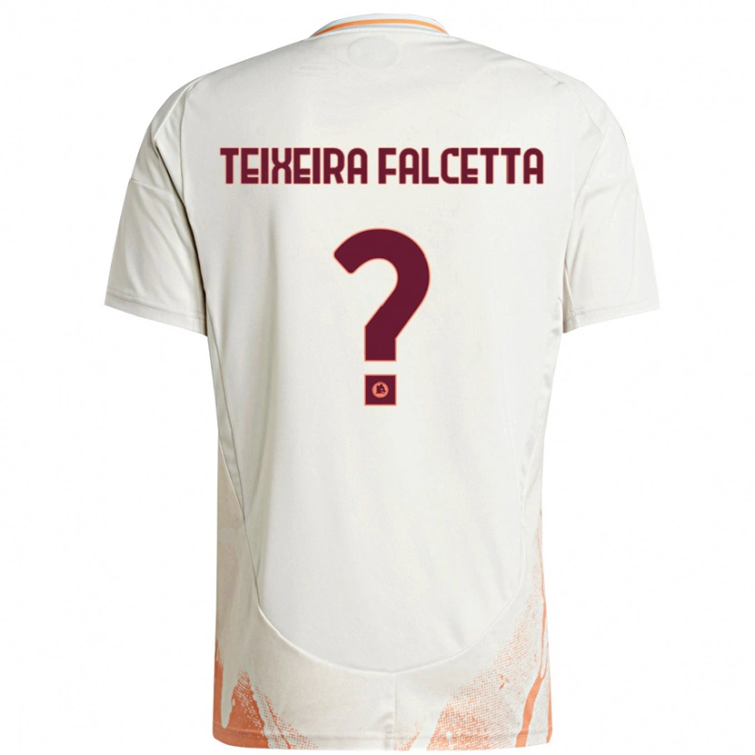DanxenメンズPietro Teixeira Falcetta#0クリーム ホワイト オレンジアウェイシャツ2024/25ジャージーユニフォーム