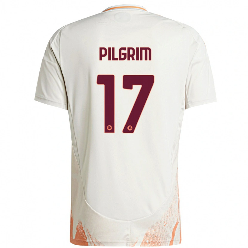 DanxenメンズAlayah Pilgrim#17クリーム ホワイト オレンジアウェイシャツ2024/25ジャージーユニフォーム