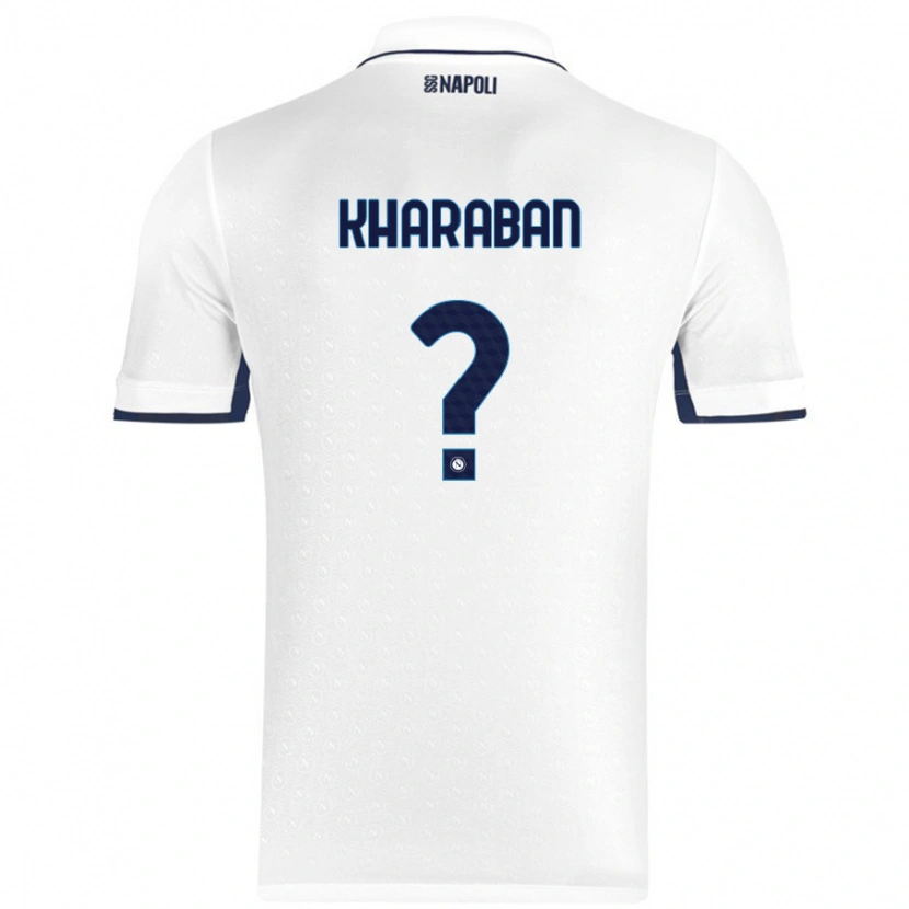 DanxenメンズVitaliy Kharaban#0ホワイト ロイヤルブルーアウェイシャツ2024/25ジャージーユニフォーム