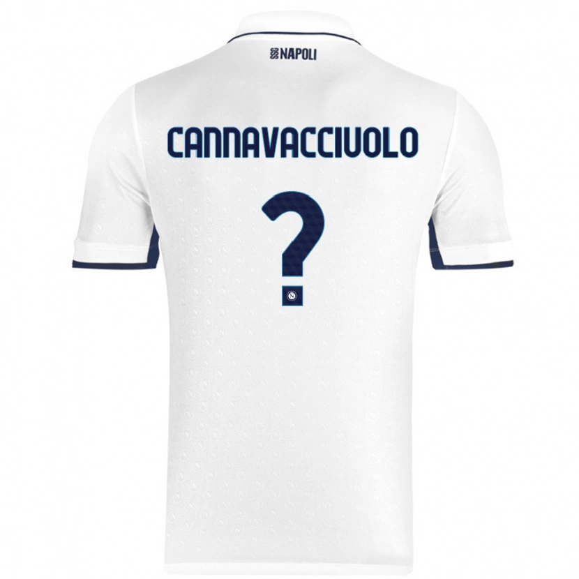 DanxenメンズLuigi Pio Cannavacciuolo#0ホワイト ロイヤルブルーアウェイシャツ2024/25ジャージーユニフォーム
