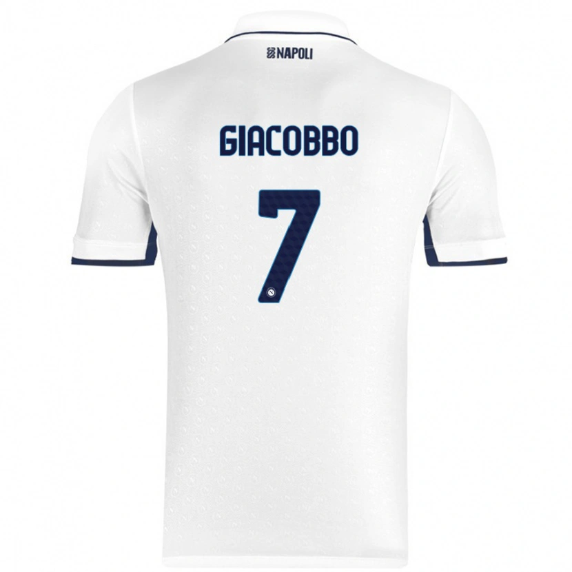 DanxenメンズGiulia Giacobbo#7ホワイト ロイヤルブルーアウェイシャツ2024/25ジャージーユニフォーム