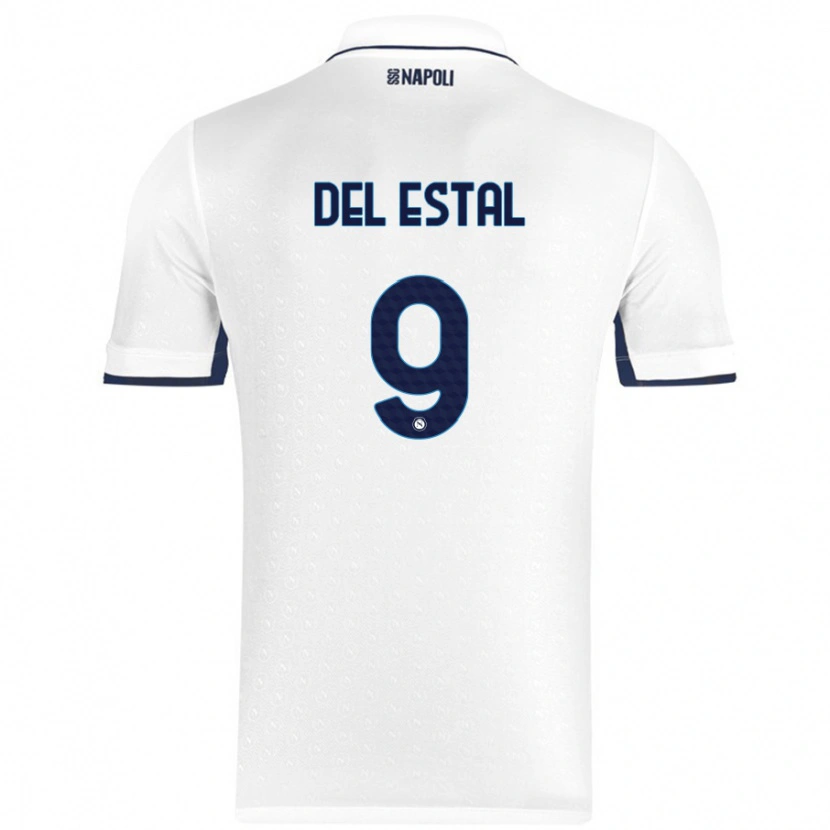 DanxenメンズEli Del Estal#9ホワイト ロイヤルブルーアウェイシャツ2024/25ジャージーユニフォーム