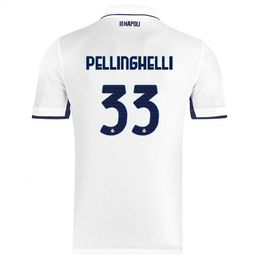 DanxenメンズAlice Pellinghelli#33ホワイト ロイヤルブルーアウェイシャツ2024/25ジャージーユニフォーム