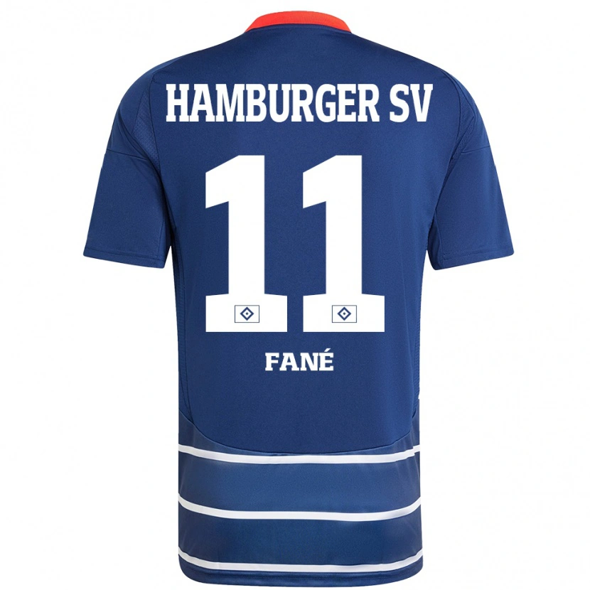 DanxenメンズSidi Fané#11ダークブルーアウェイシャツ2024/25ジャージーユニフォーム