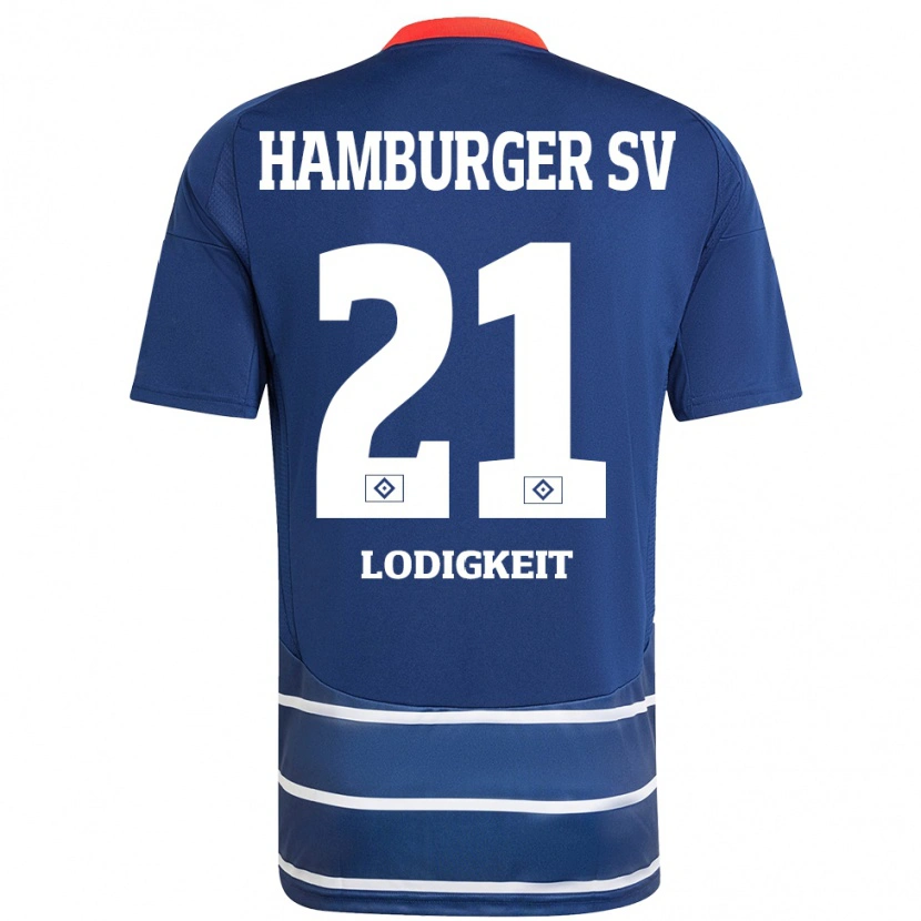 DanxenメンズLuis Lodigkeit#21ダークブルーアウェイシャツ2024/25ジャージーユニフォーム