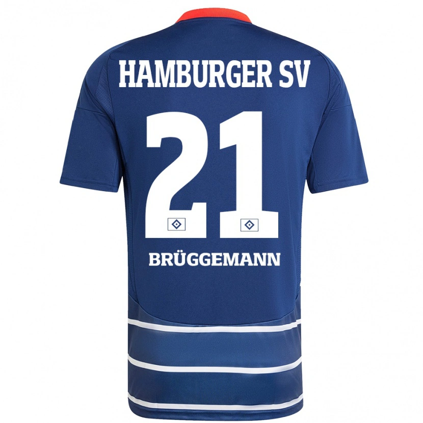 DanxenメンズWilliam Brüggemann#21ダークブルーアウェイシャツ2024/25ジャージーユニフォーム