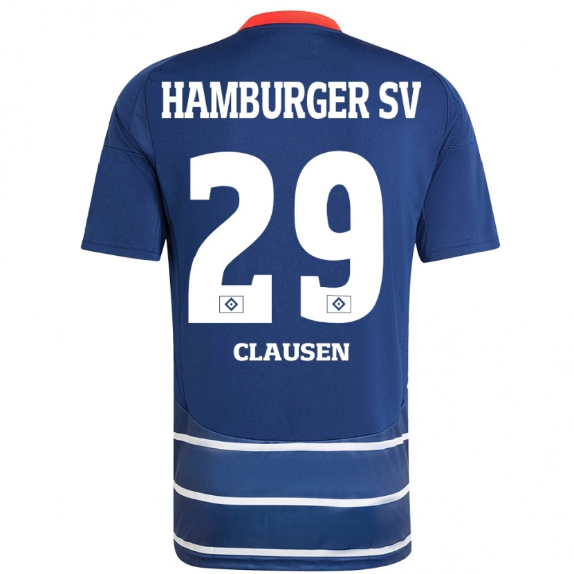 DanxenメンズLina Clausen#29ダークブルーアウェイシャツ2024/25ジャージーユニフォーム