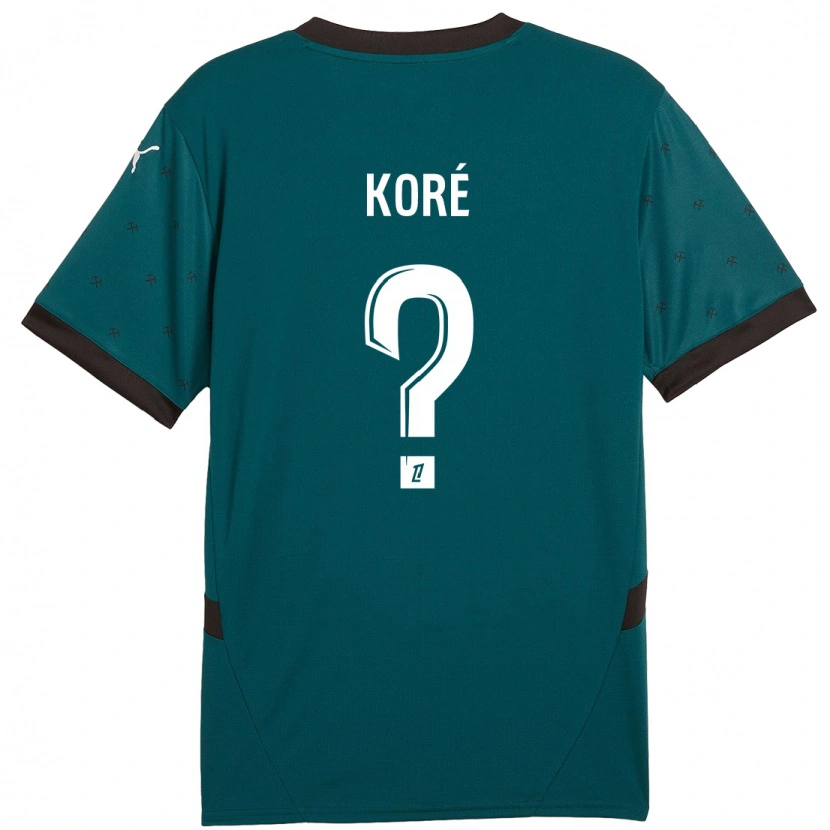DanxenメンズMathis Koré#0ダークグリーンアウェイシャツ2024/25ジャージーユニフォーム