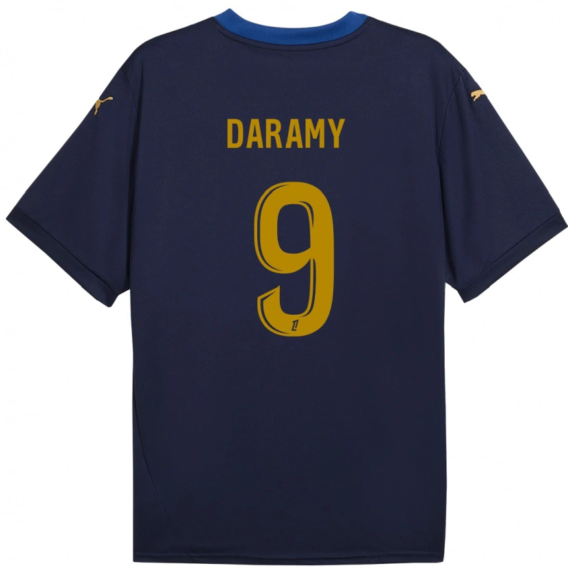 Danxenメンズモハメド・ダラミー#9ネイビーゴールドアウェイシャツ2024/25ジャージーユニフォーム
