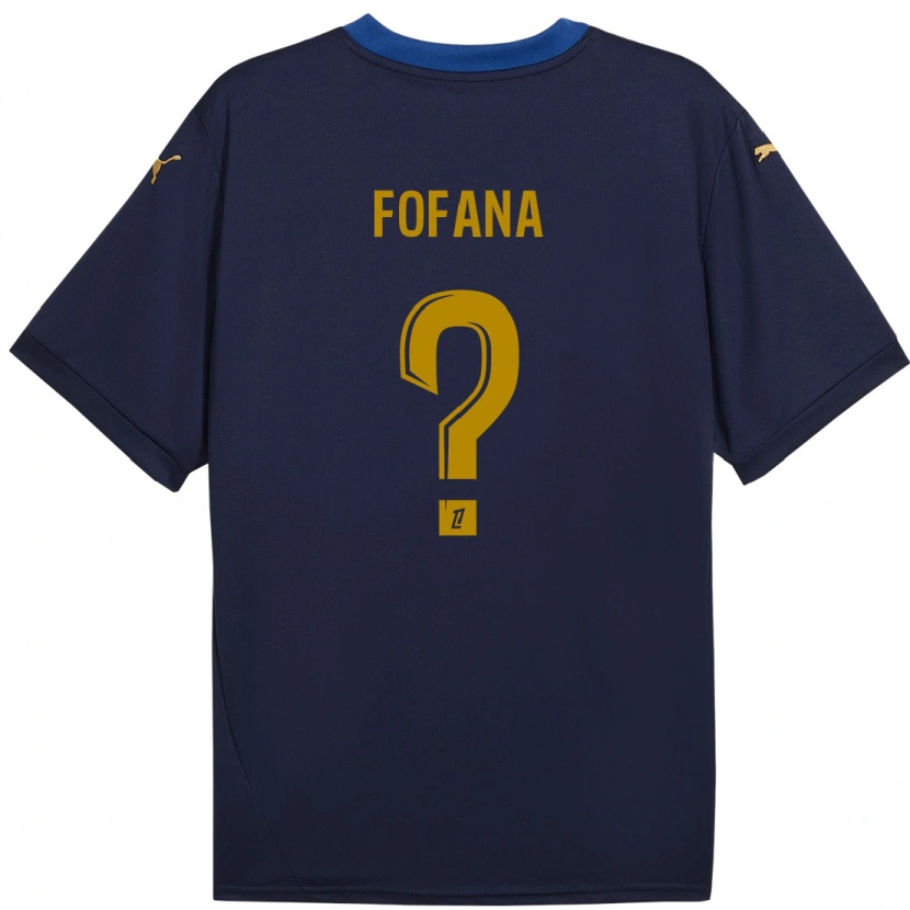 DanxenメンズYaya Fofana#0ネイビーゴールドアウェイシャツ2024/25ジャージーユニフォーム