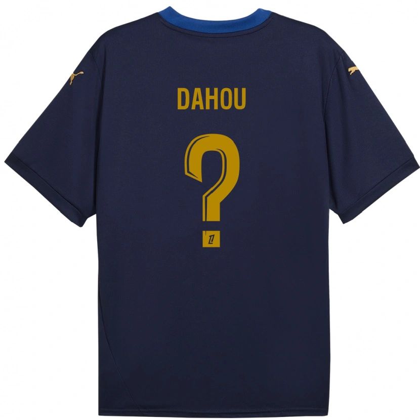 DanxenメンズErwan Dahou#0ネイビーゴールドアウェイシャツ2024/25ジャージーユニフォーム