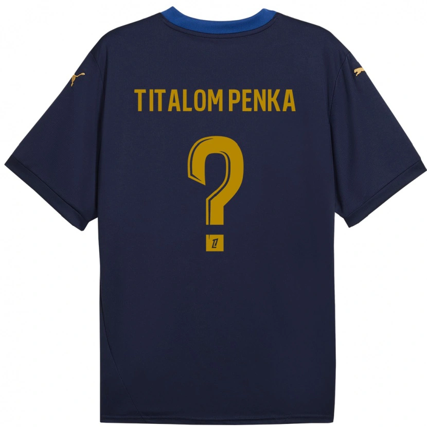 DanxenメンズMathéo Titalom Penka#0ネイビーゴールドアウェイシャツ2024/25ジャージーユニフォーム
