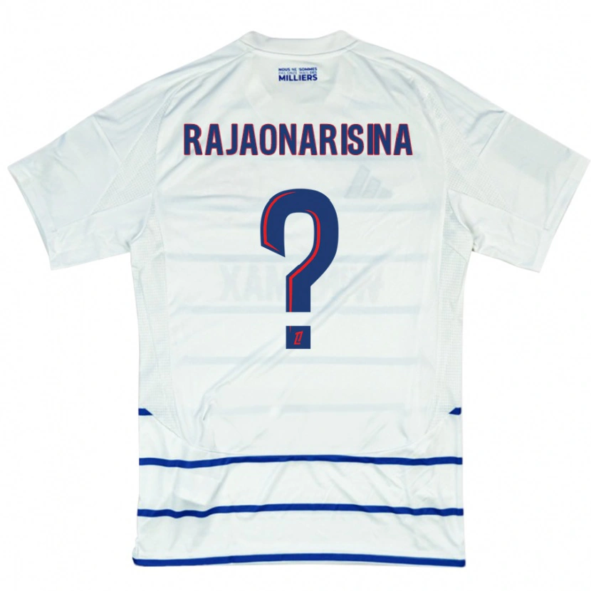 DanxenメンズNoah Rajaonarisina#0ホワイト ブルーアウェイシャツ2024/25ジャージーユニフォーム
