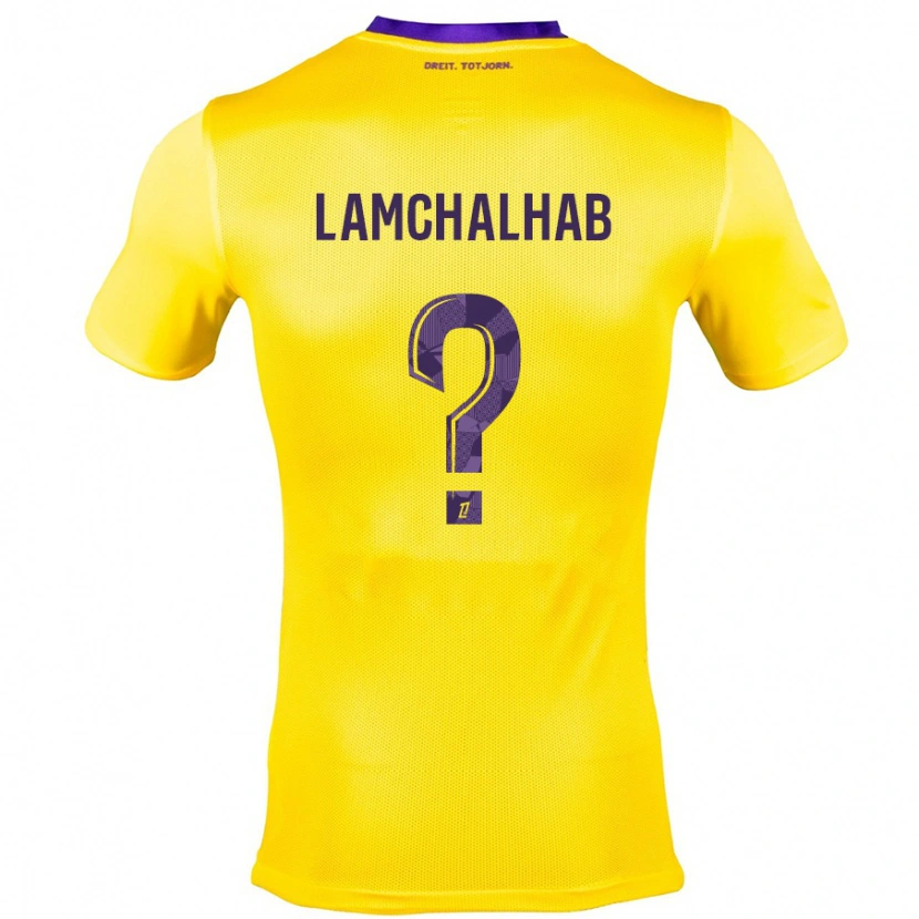 DanxenメンズMerwan Lamchalhab#0黄紫アウェイシャツ2024/25ジャージーユニフォーム
