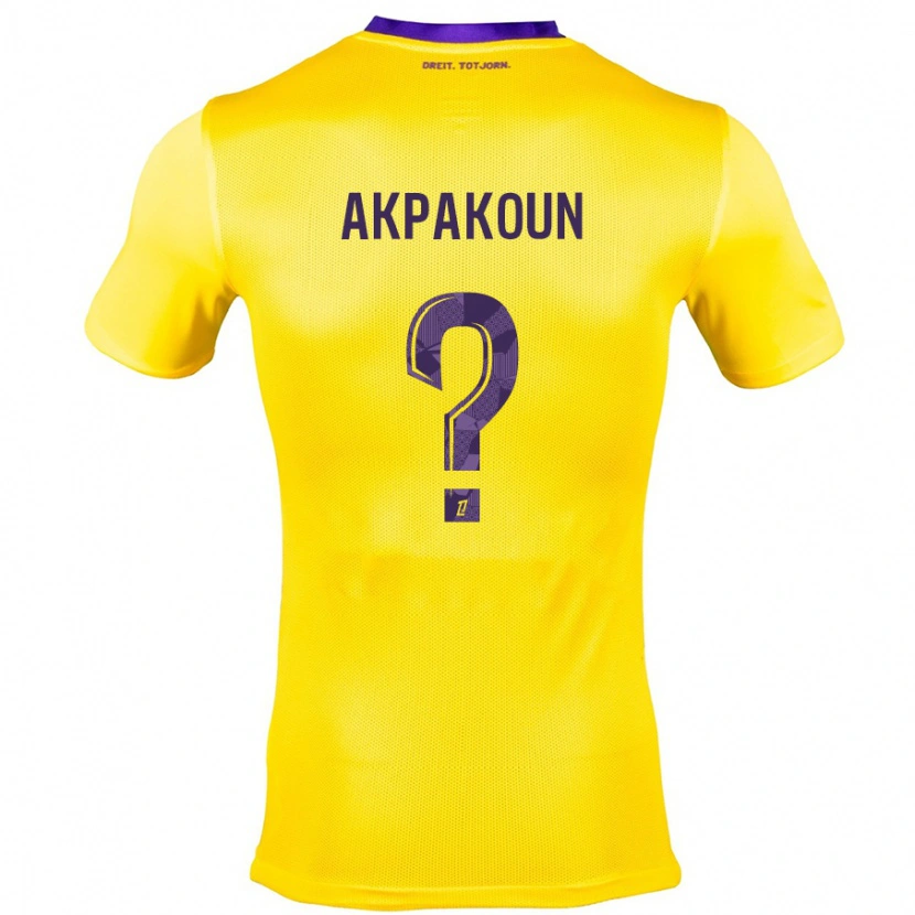 DanxenメンズNoé Akpakoun#0黄紫アウェイシャツ2024/25ジャージーユニフォーム