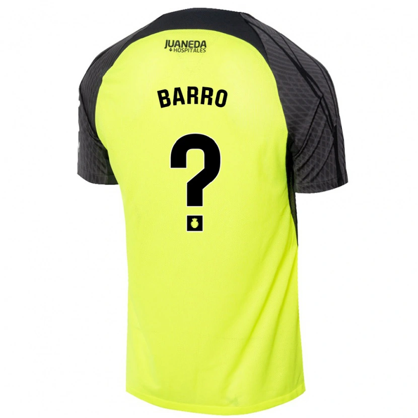 DanxenメンズDjakaría Barro#0蛍光グリーンブラックアウェイシャツ2024/25ジャージーユニフォーム
