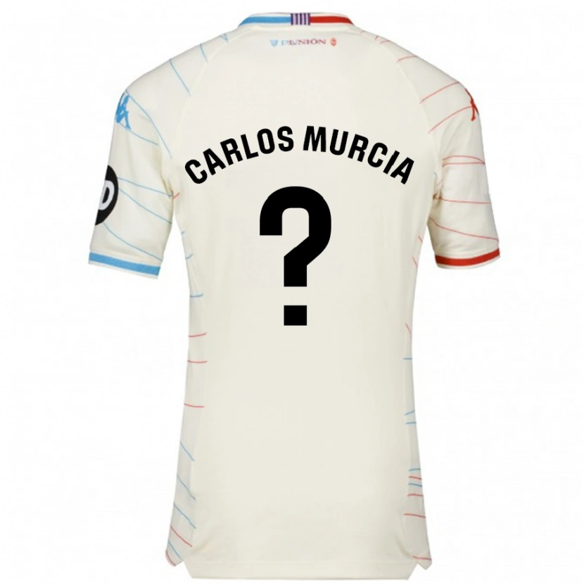 DanxenメンズJuan Carlos Murcia#0白 赤 青アウェイシャツ2024/25ジャージーユニフォーム