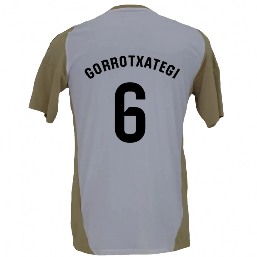 DanxenメンズJon Gorrotxategi#6ブラウン ホワイトアウェイシャツ2024/25ジャージーユニフォーム