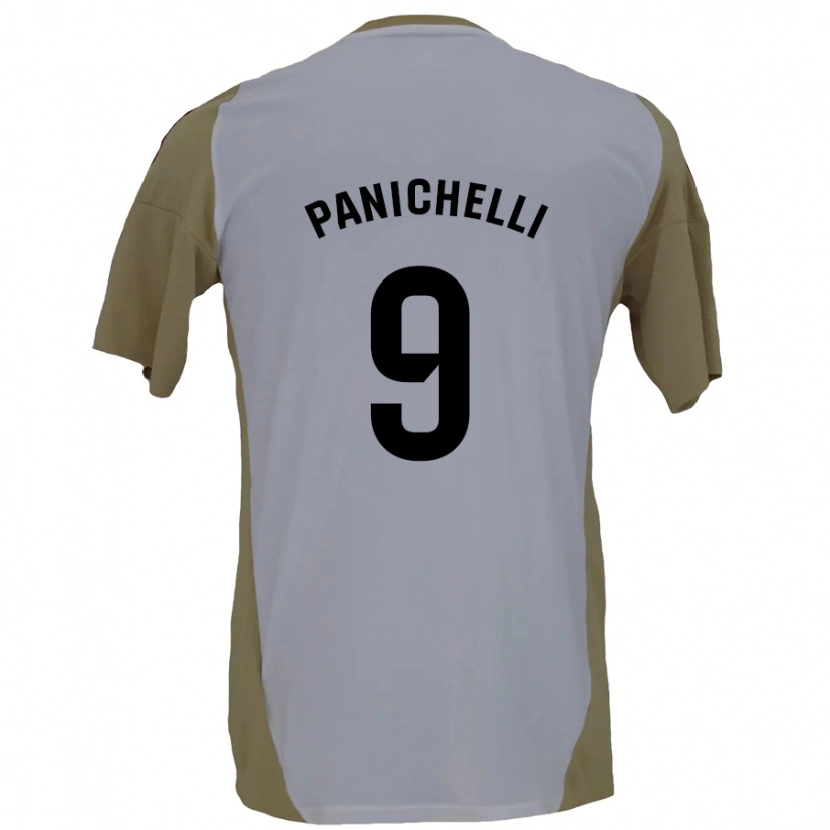 DanxenメンズJoaquín Panichelli#9ブラウン ホワイトアウェイシャツ2024/25ジャージーユニフォーム