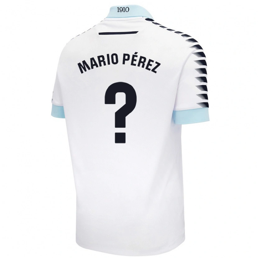 DanxenメンズMario Pérez#0ホワイト ブルーアウェイシャツ2024/25ジャージーユニフォーム