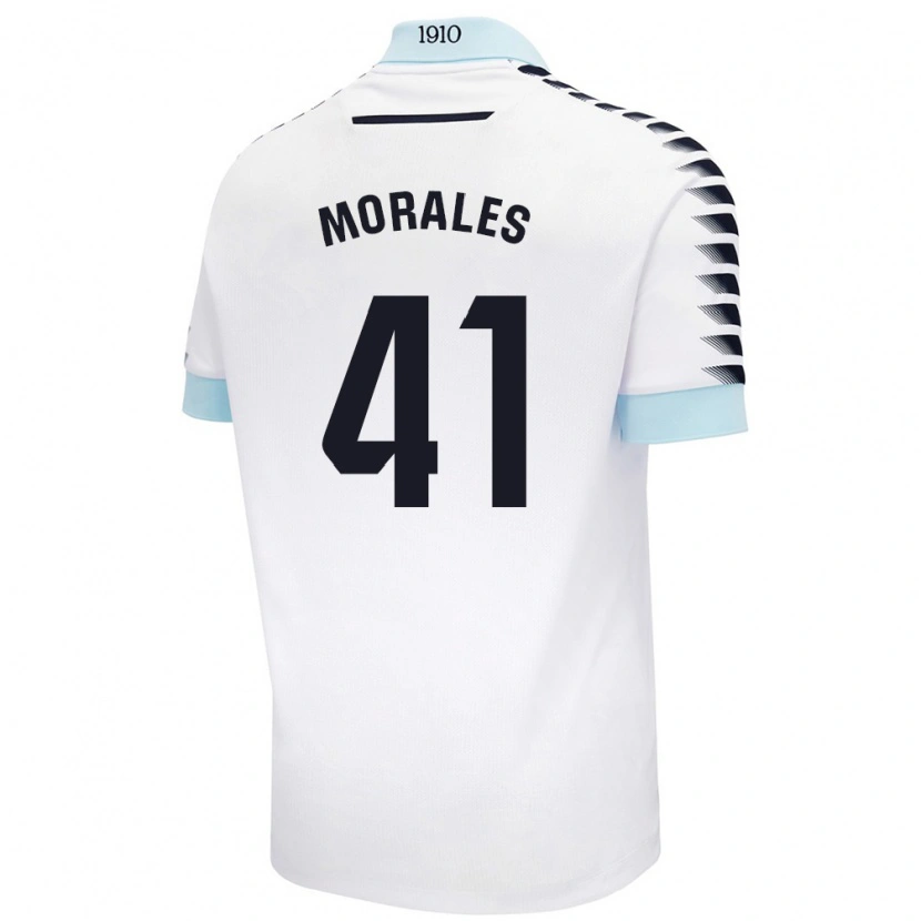 DanxenメンズLuis Morales#41ホワイト ブルーアウェイシャツ2024/25ジャージーユニフォーム