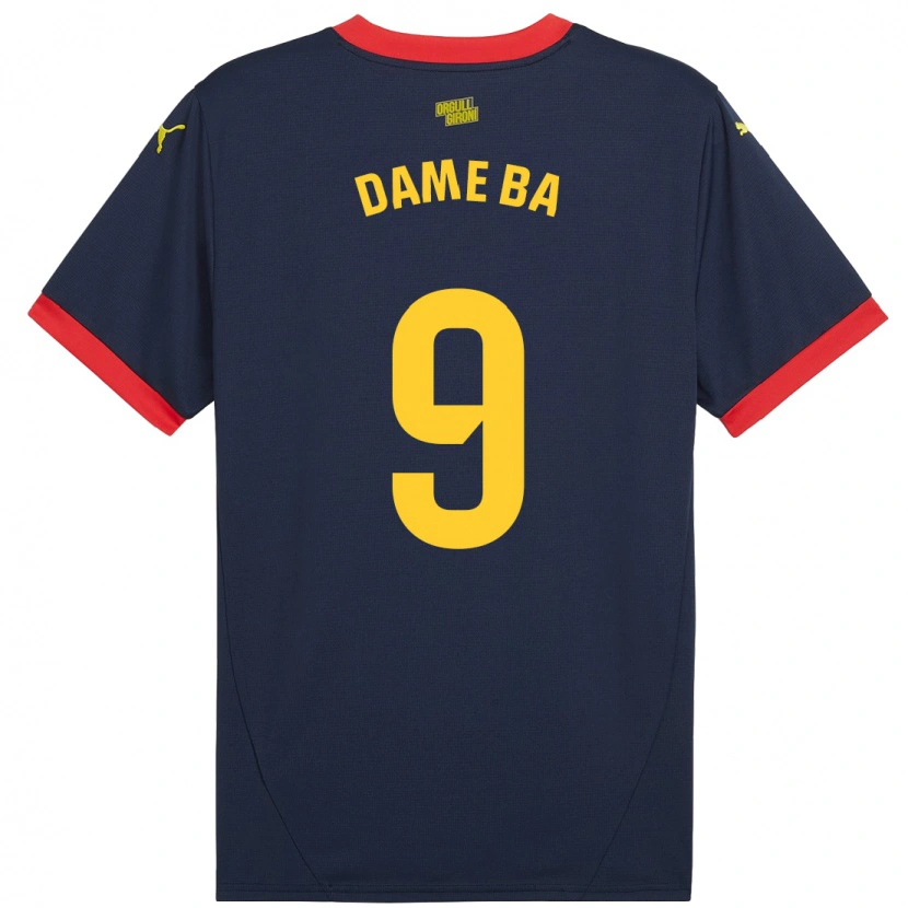 DanxenメンズPapa Dame Ba#9ネイビーレッドアウェイシャツ2024/25ジャージーユニフォーム