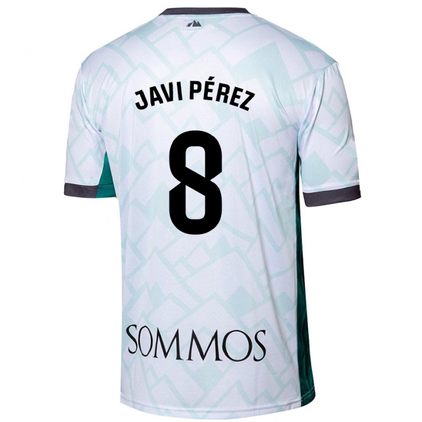 DanxenメンズJavi Pérez#8白緑アウェイシャツ2024/25ジャージーユニフォーム