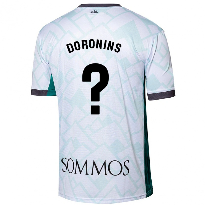 DanxenメンズNikita Doronins#0白緑アウェイシャツ2024/25ジャージーユニフォーム