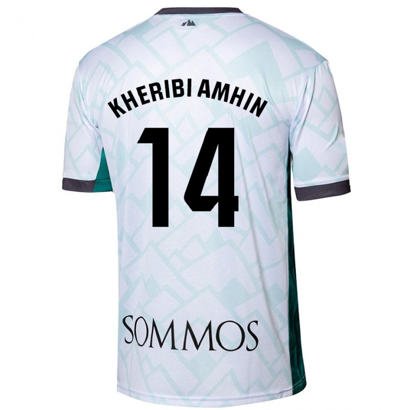 DanxenメンズNabil Kheribi Amhin#14白緑アウェイシャツ2024/25ジャージーユニフォーム