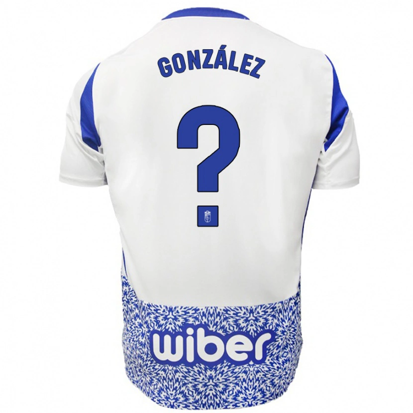 DanxenメンズPablo González#0ホワイト ブルーアウェイシャツ2024/25ジャージーユニフォーム