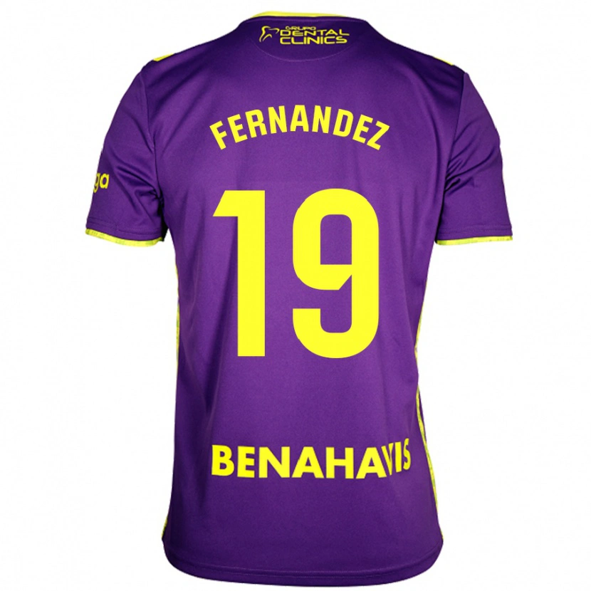 Danxenメンズラウル・フェルナンデス#19紫黄アウェイシャツ2024/25ジャージーユニフォーム