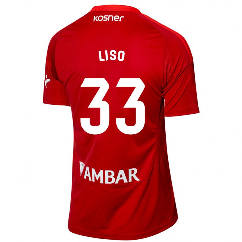 DanxenメンズAdrián Liso#33ホワイト ブルーアウェイシャツ2024/25ジャージーユニフォーム