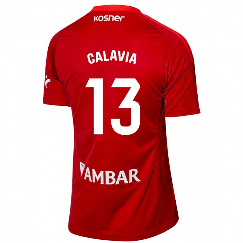DanxenメンズCarlos Calavia#13ホワイト ブルーアウェイシャツ2024/25ジャージーユニフォーム