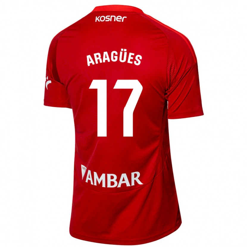 DanxenメンズChema Aragües#17ホワイト ブルーアウェイシャツ2024/25ジャージーユニフォーム