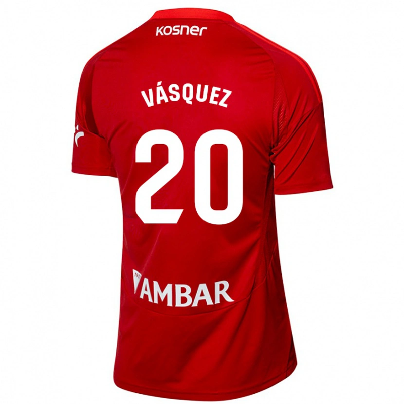 DanxenメンズJosé Vásquez#20ホワイト ブルーアウェイシャツ2024/25ジャージーユニフォーム