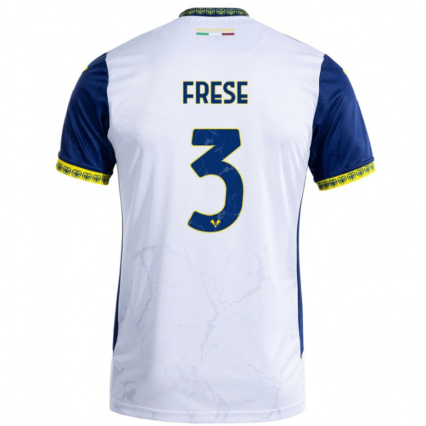 DanxenメンズMartin Frese#3ホワイト ブルーアウェイシャツ2024/25ジャージーユニフォーム
