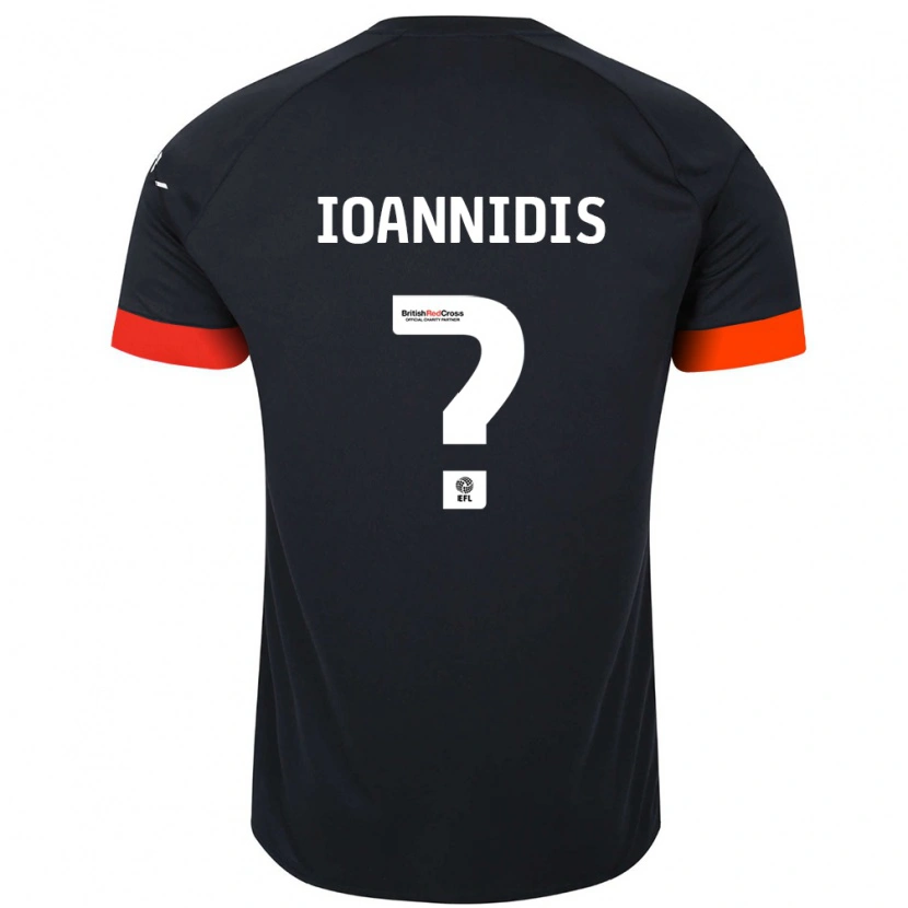 DanxenメンズZacharias Ioannidis#0黒 オレンジアウェイシャツ2024/25ジャージーユニフォーム