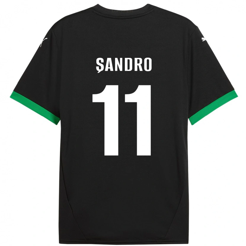 DanxenレディースDenis Șandro#11黒 ダークグリーンホームシャツ2024/25ジャージーユニフォーム