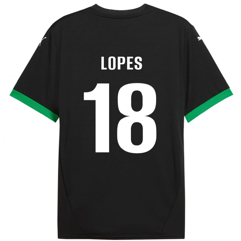 Danxenレディースエメリック・ロペス#18黒 ダークグリーンホームシャツ2024/25ジャージーユニフォーム