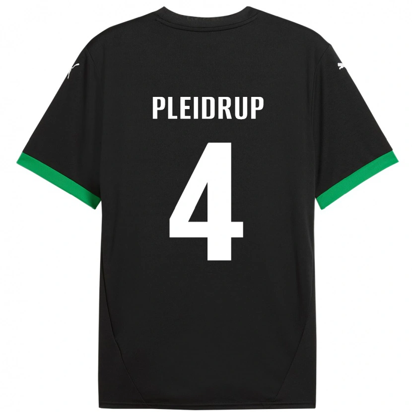 DanxenレディースCaroline Pleidrup#4黒 ダークグリーンホームシャツ2024/25ジャージーユニフォーム