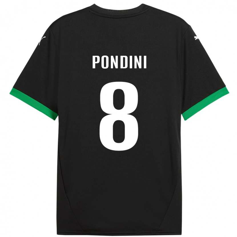 DanxenレディースGiada Pondini#8黒 ダークグリーンホームシャツ2024/25ジャージーユニフォーム