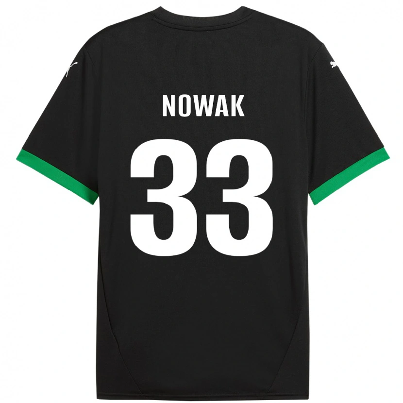DanxenレディースJulie Nowak#33黒 ダークグリーンホームシャツ2024/25ジャージーユニフォーム