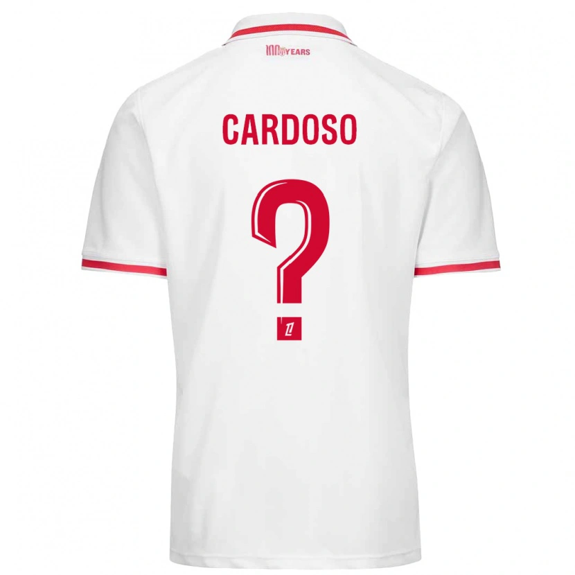 DanxenレディースBruno Cardoso#0白 赤ホームシャツ2024/25ジャージーユニフォーム
