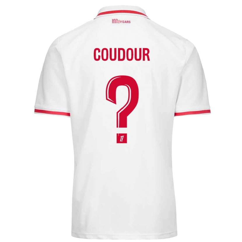 DanxenレディースMathis Coudour#0白 赤ホームシャツ2024/25ジャージーユニフォーム