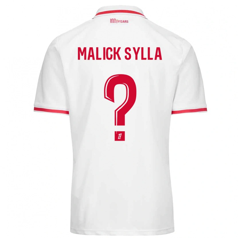 DanxenレディースMalick Sylla#0白 赤ホームシャツ2024/25ジャージーユニフォーム