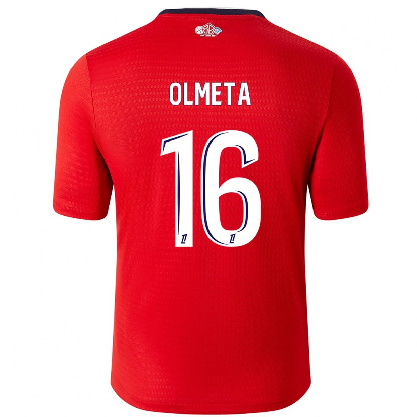 DanxenレディースLisandru Olmeta#16赤 白ホームシャツ2024/25ジャージーユニフォーム