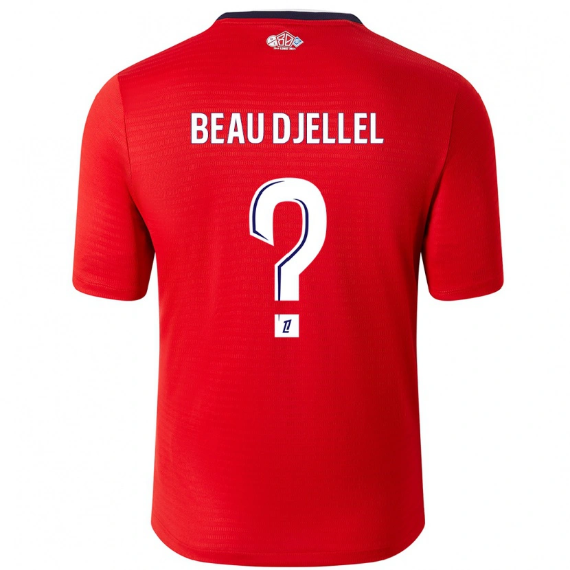 DanxenレディースYanis Beau Djellel#0赤 白ホームシャツ2024/25ジャージーユニフォーム